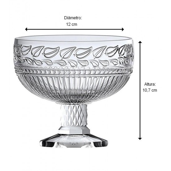 Taça 10,7cm Altura Por 12cm Diâmetro Para Sobremesa Republic Em Cristal Ecológico